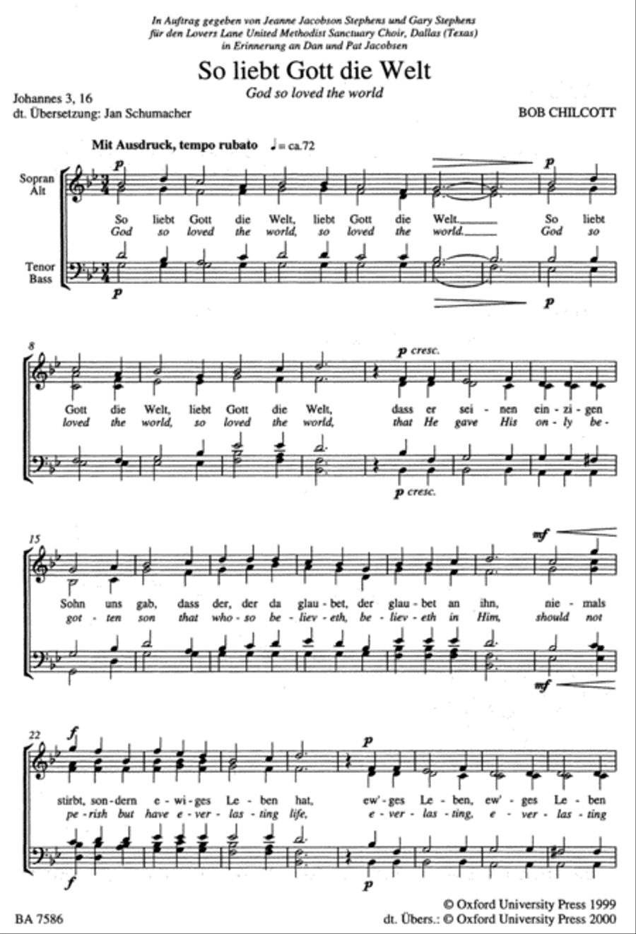 God so loved the world 4-Part scores gallery preview page 2
