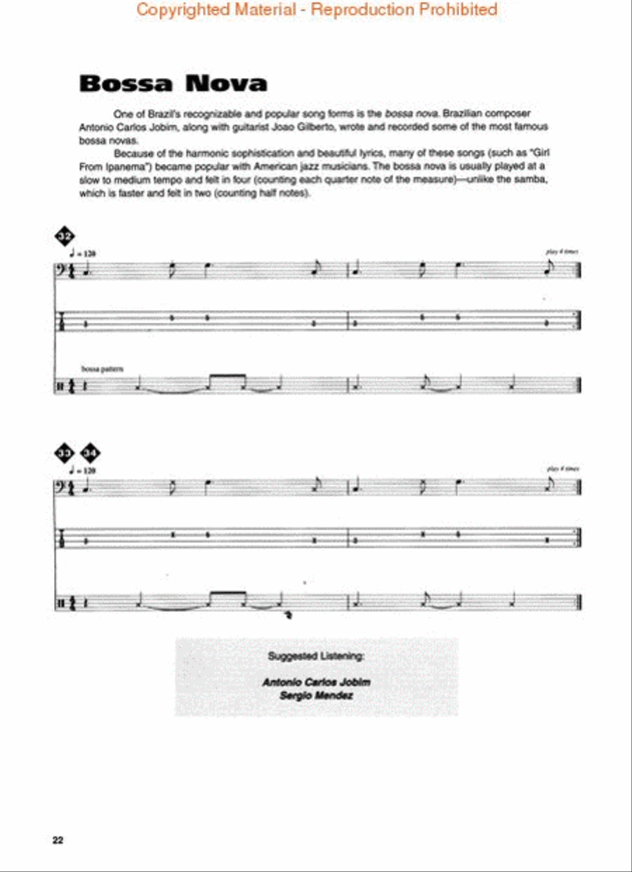 Latin Bass Bass Guitar Tablature scores gallery preview page 4