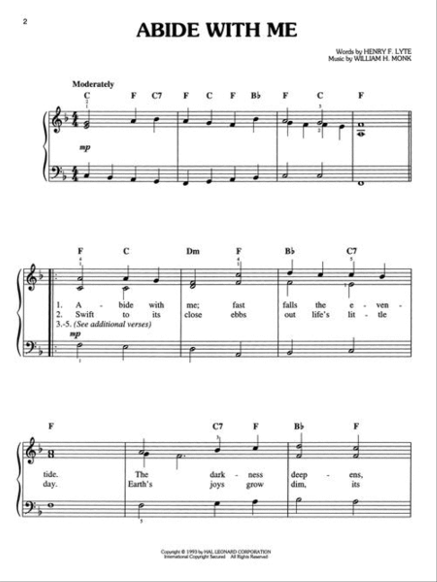 The Easy Piano Hymn Collection Easy Piano scores gallery preview page 4