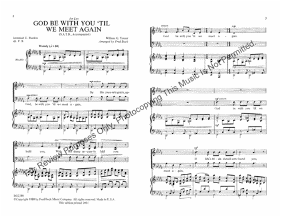God Be with You 'Til We Meet Again 4-Part scores gallery preview page 2