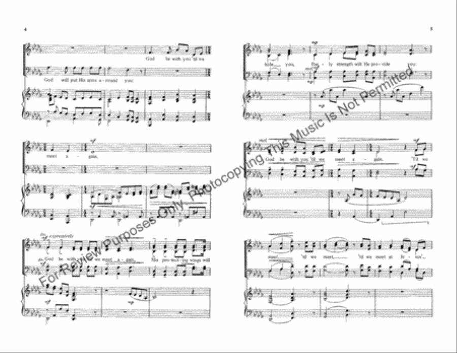 God Be with You 'Til We Meet Again 4-Part scores gallery preview page 3
