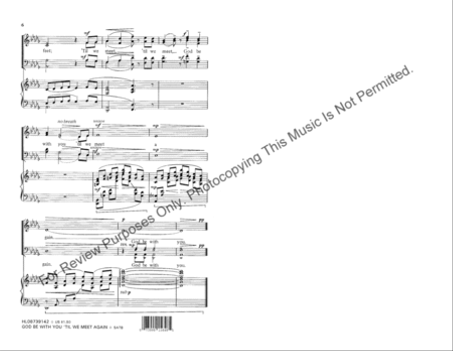 God Be with You 'Til We Meet Again 4-Part scores gallery preview page 4
