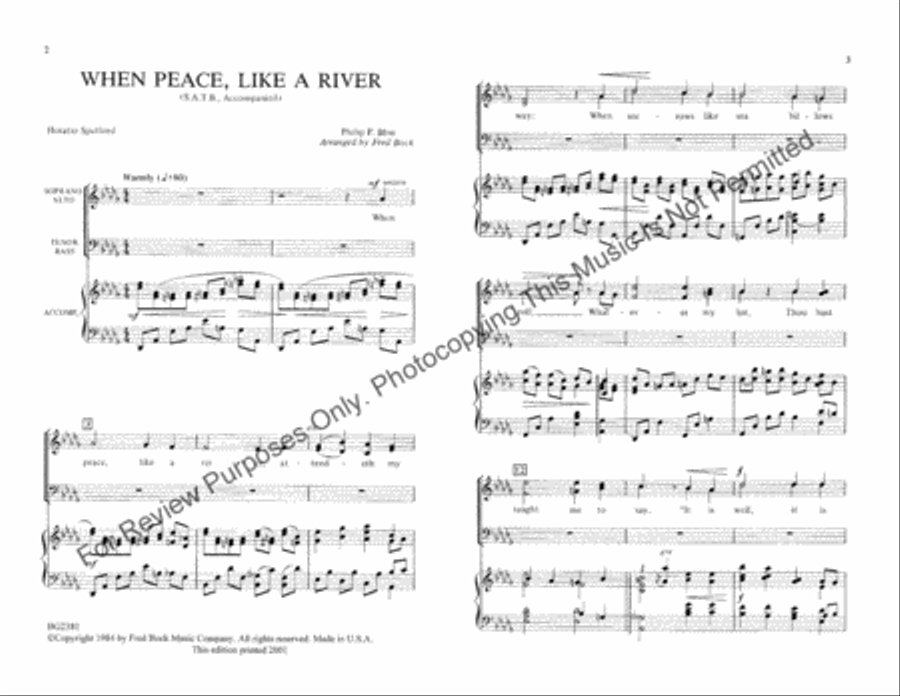 When Peace Like a River When Peace Like a River 4-Part scores gallery preview page 2
