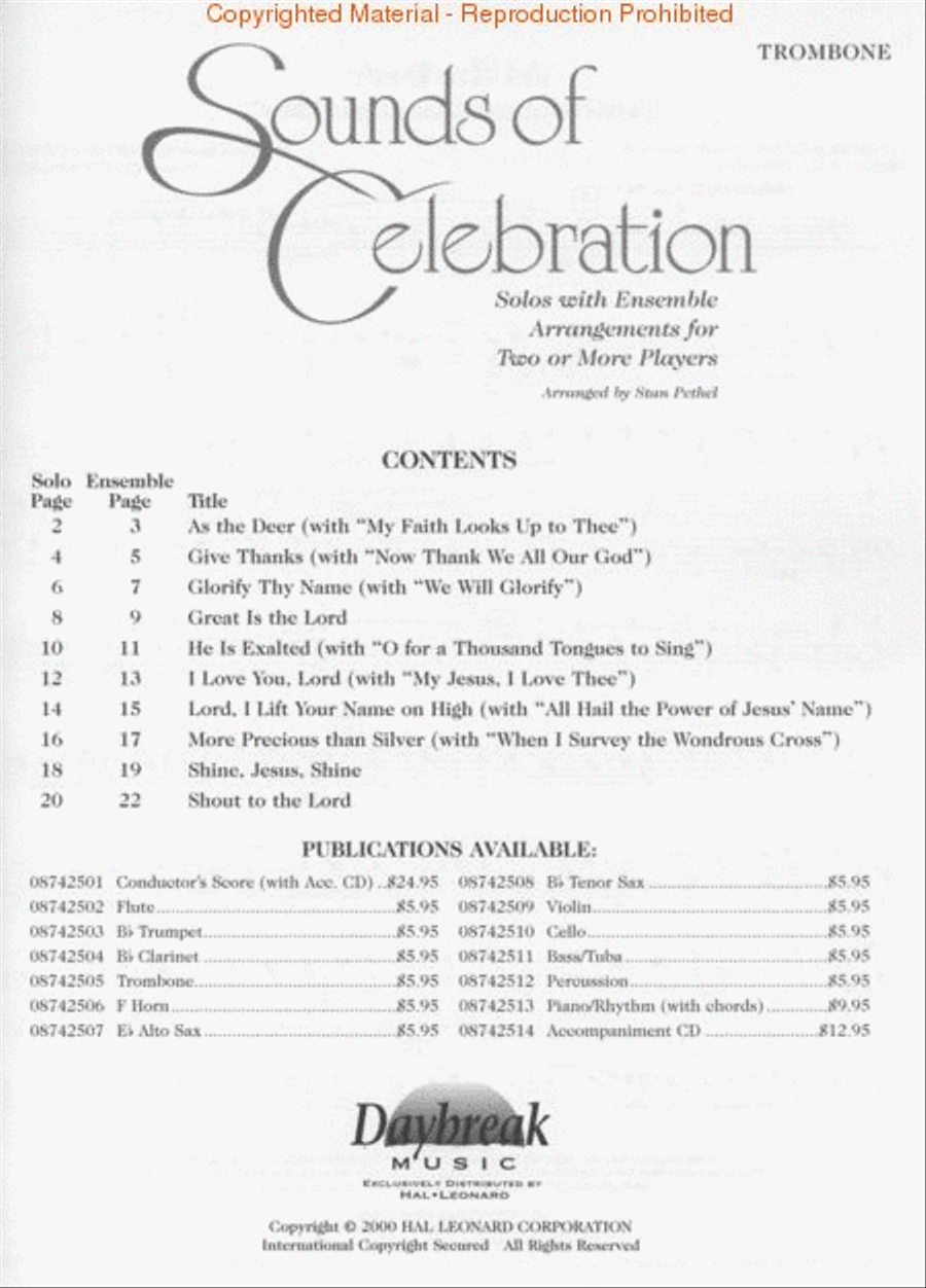 Sounds of Celebration Sounds of Celebration Choir scores gallery preview page 2