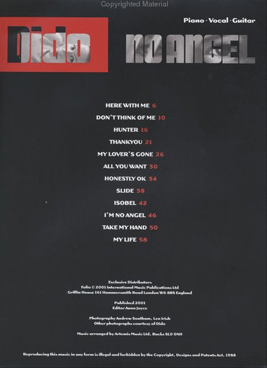 No Angel Piano, Vocal, Guitar scores gallery preview page 2