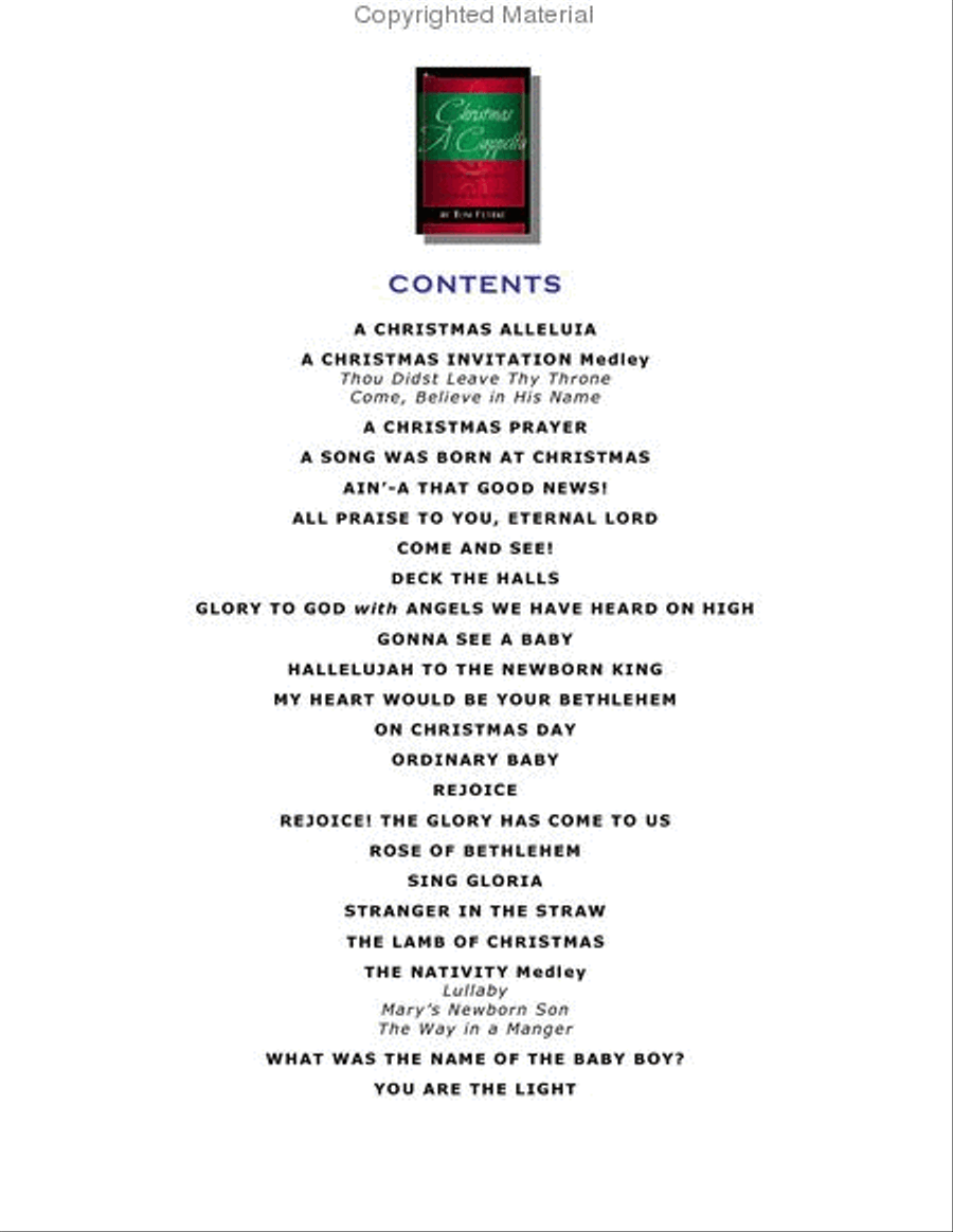 Christmas A Cappella (Book) 4-Part scores gallery preview page 2