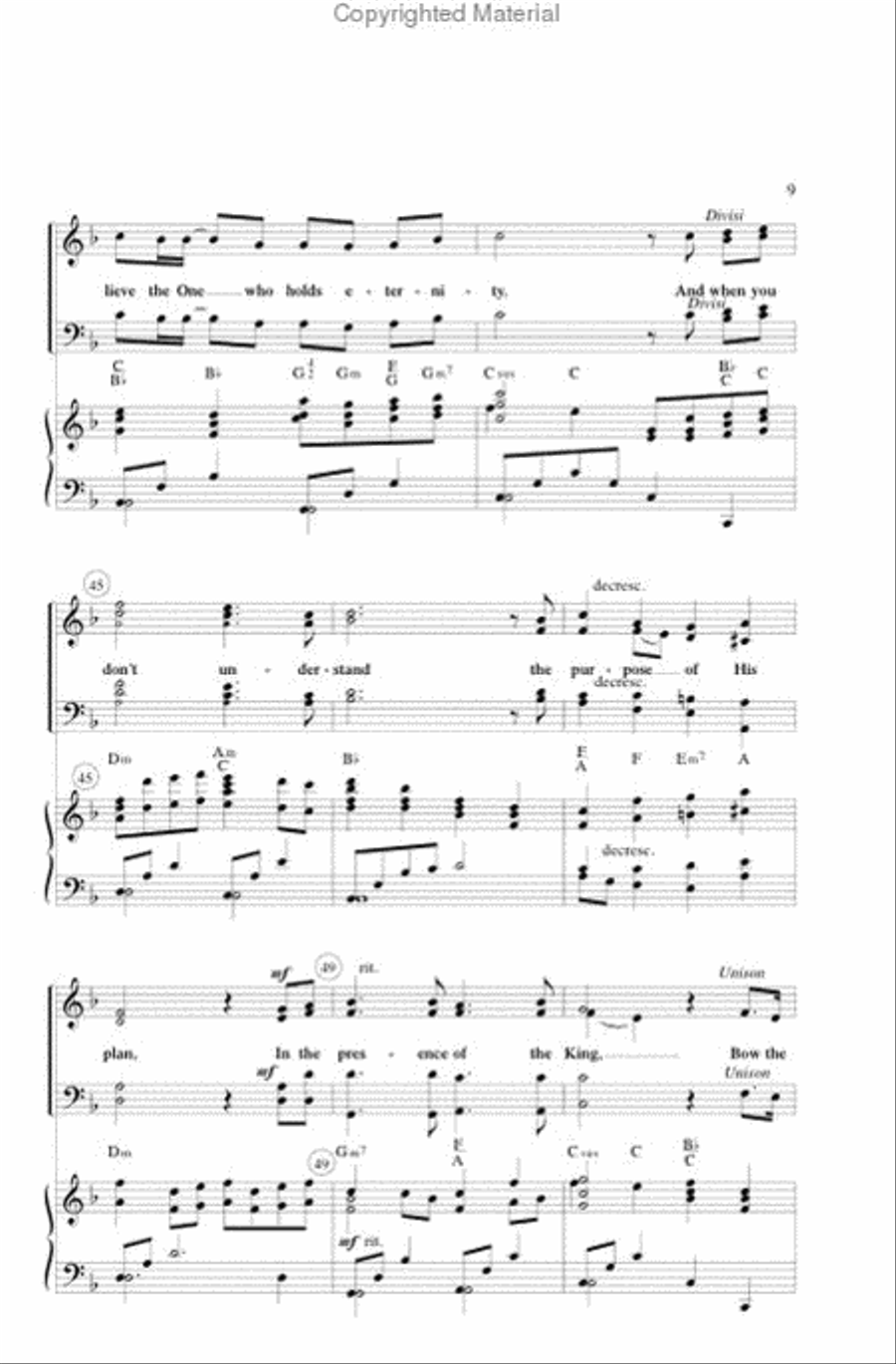 Bow the Knee (Anthem) 4-Part scores gallery preview page 2