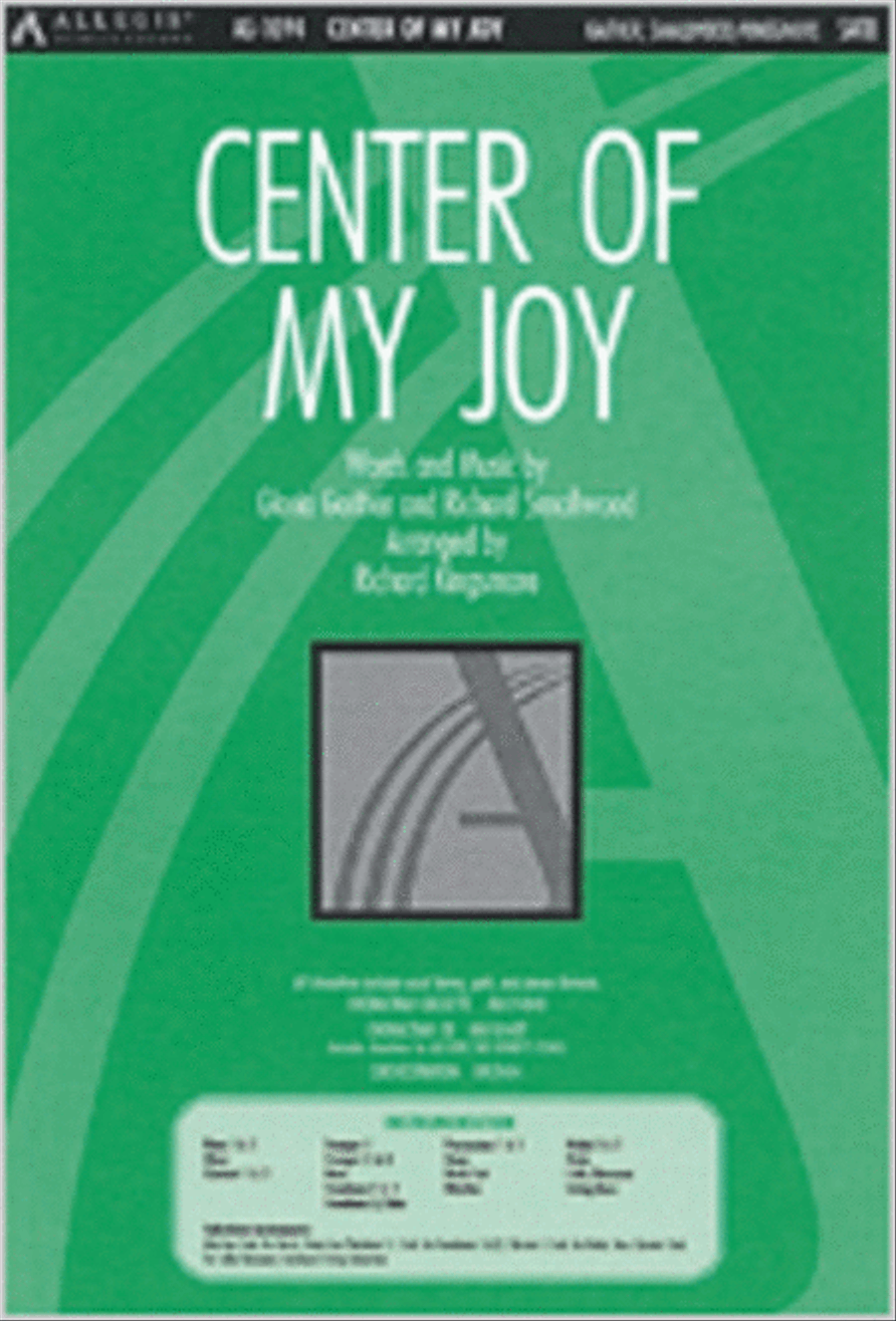 Center of My Joy, Anthem Choir scores gallery preview page 1