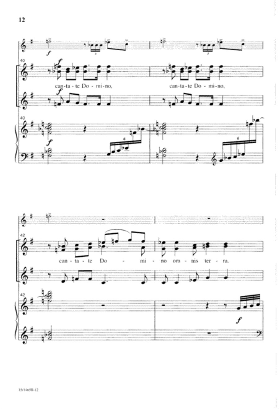 Cantate Domino Cantate Domino SSAA scores gallery preview page 13