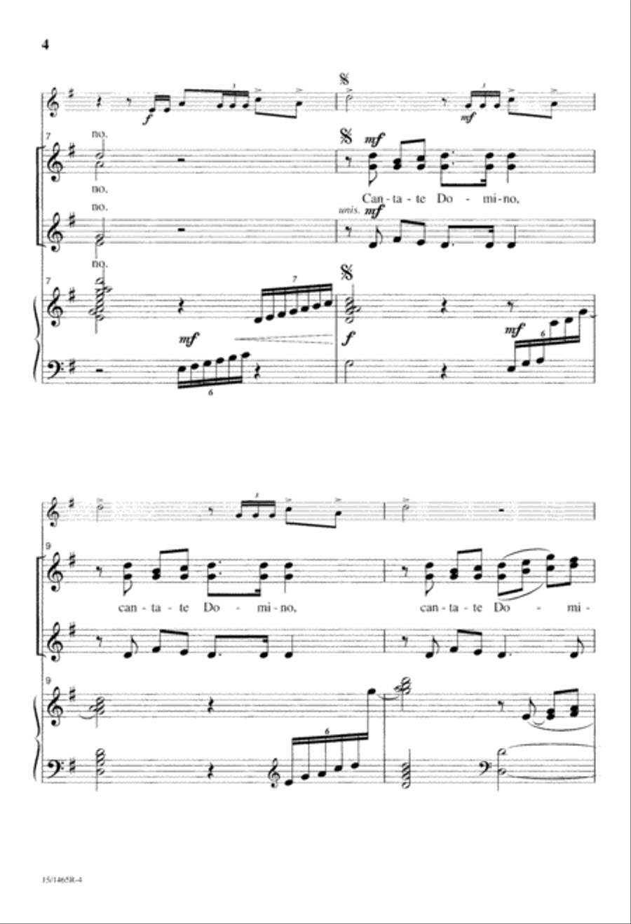 Cantate Domino Cantate Domino SSAA scores gallery preview page 5