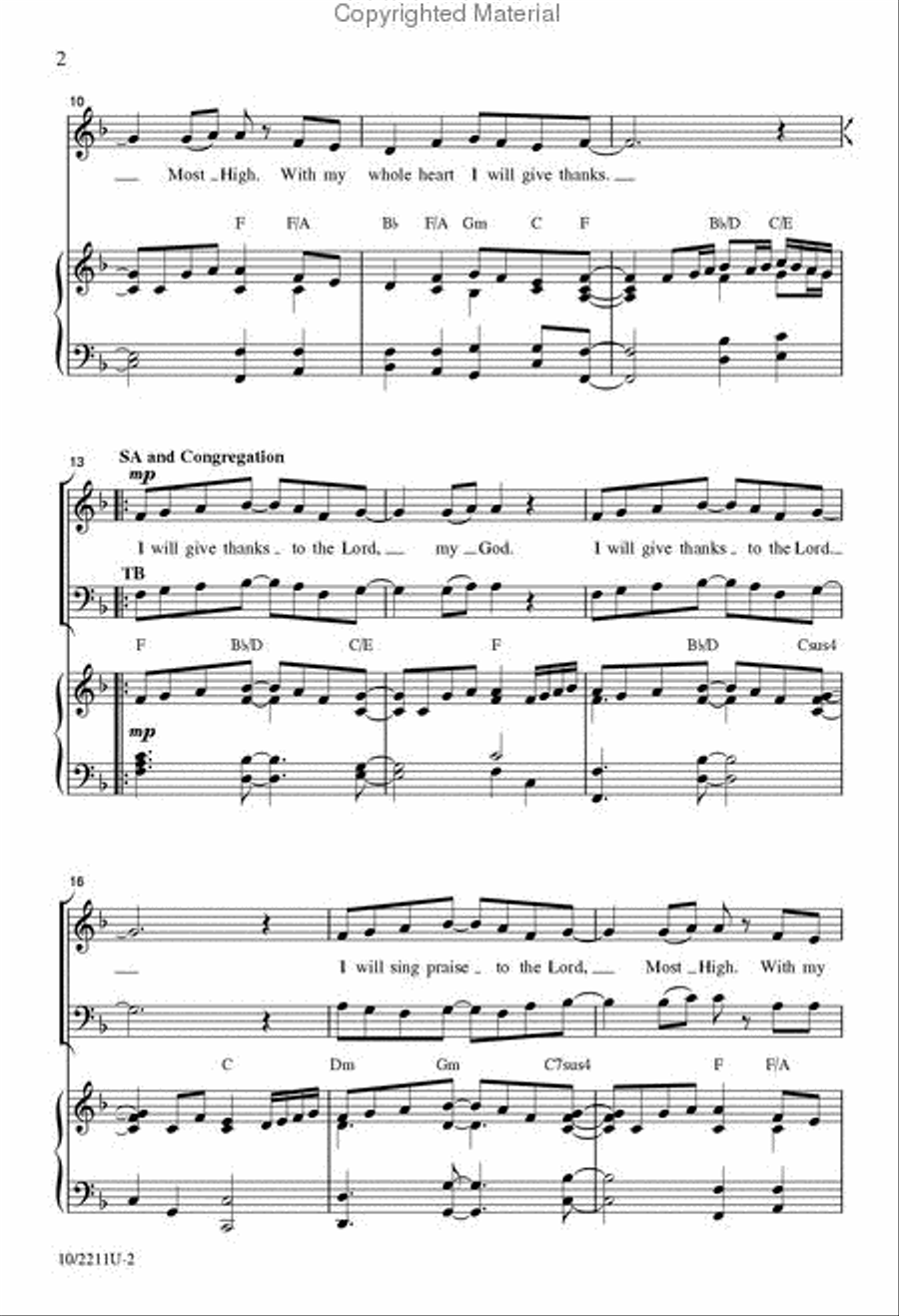 I Will Give Thanks 4-Part scores gallery preview page 3