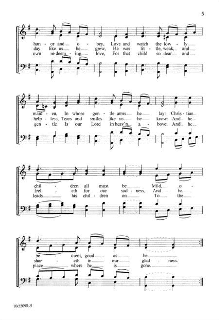 Once in Royal David's City 4-Part scores gallery preview page 4