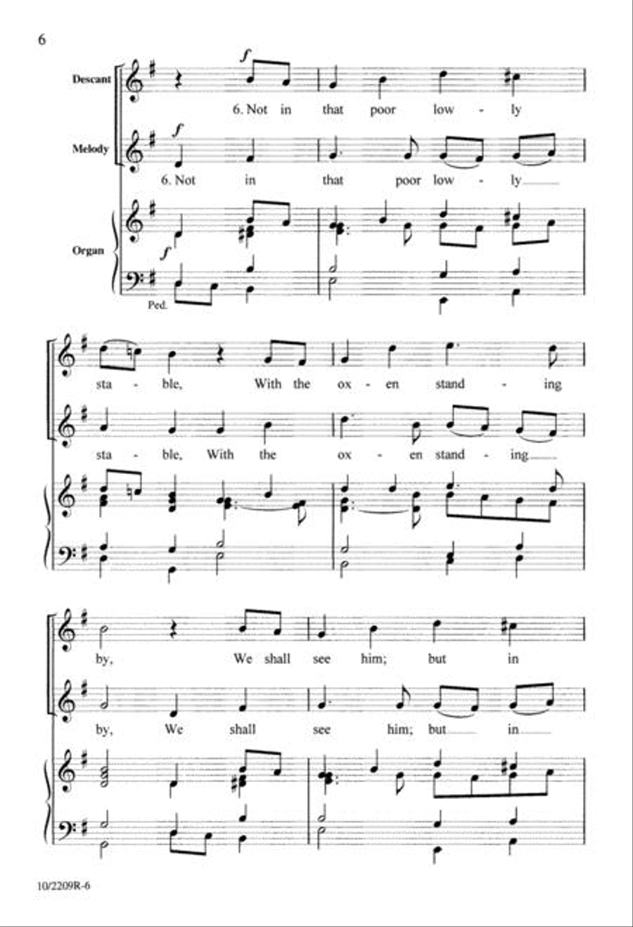 Once in Royal David's City 4-Part scores gallery preview page 5