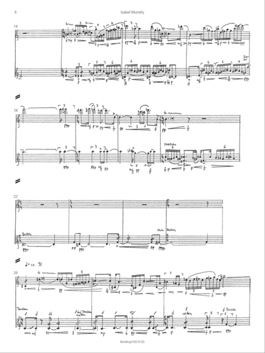 Composition for Flute and Percussion Flute scores gallery preview page 3