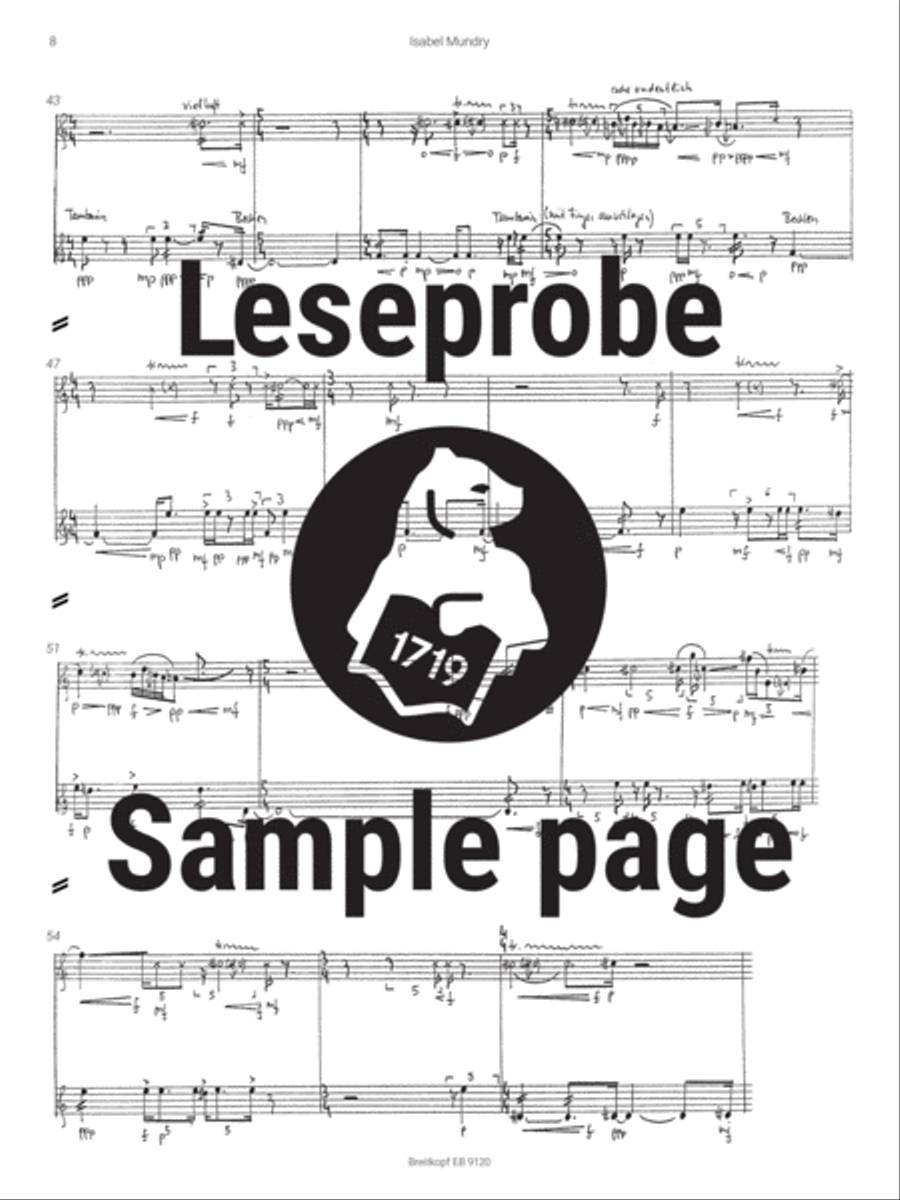 Composition for Flute and Percussion Flute scores gallery preview page 5