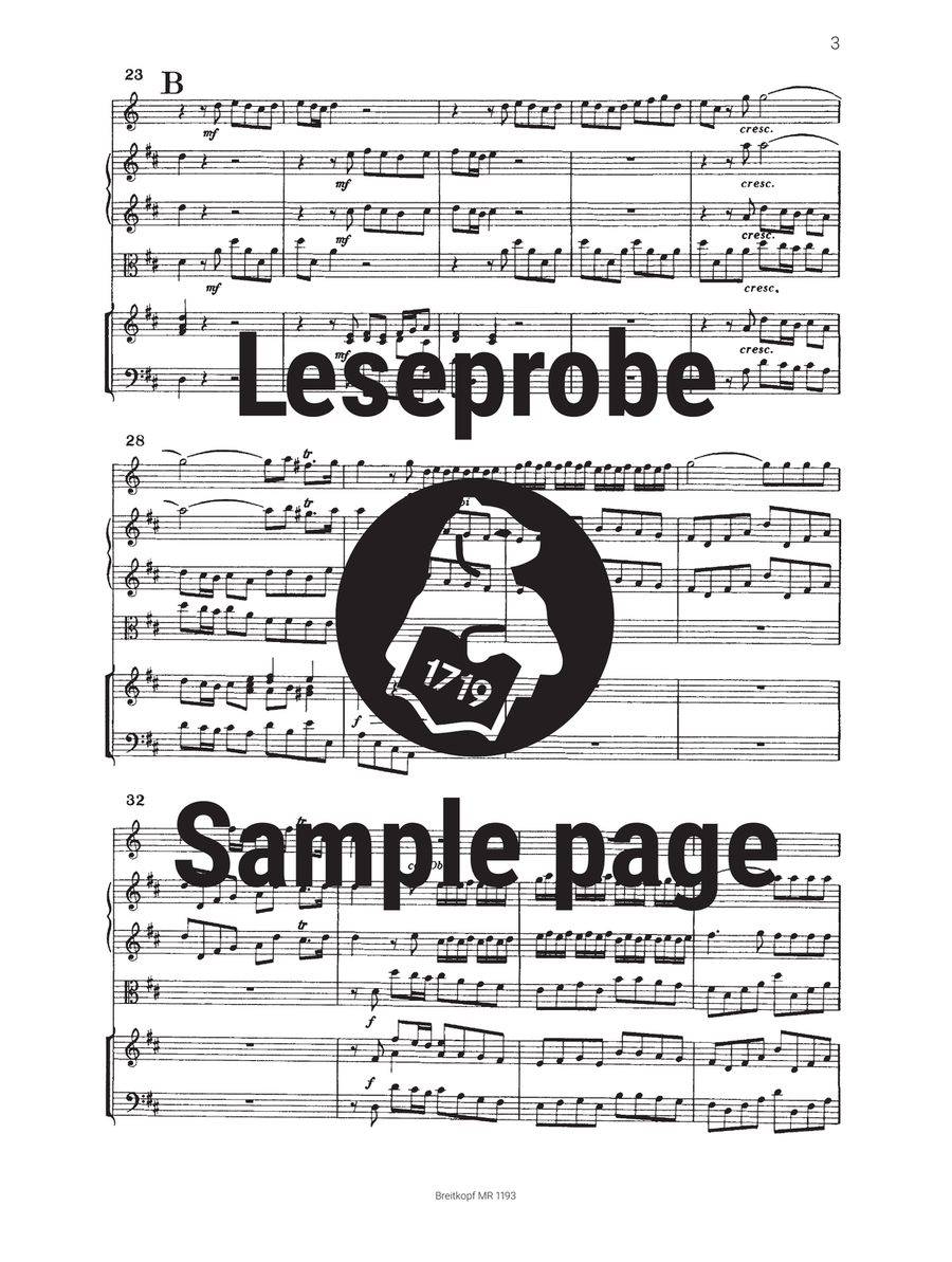 Suite in D major HWV 341 Suite in D major HWV 341 Orchestra scores gallery preview page 4
