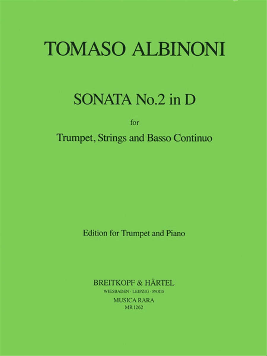 Sonata No. 2 in D Trumpet Solo scores gallery preview page 1