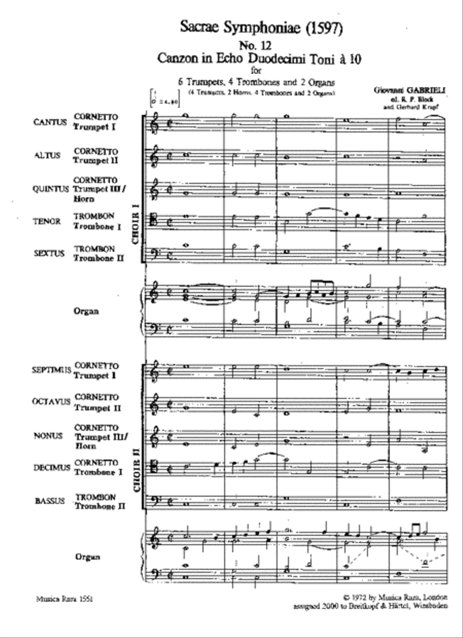 Sacrae Symphoniae (1597) Score scores gallery preview page 2