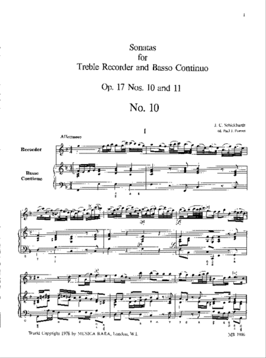 6 Sonatas from Op. 17 Recorder scores gallery preview page 2
