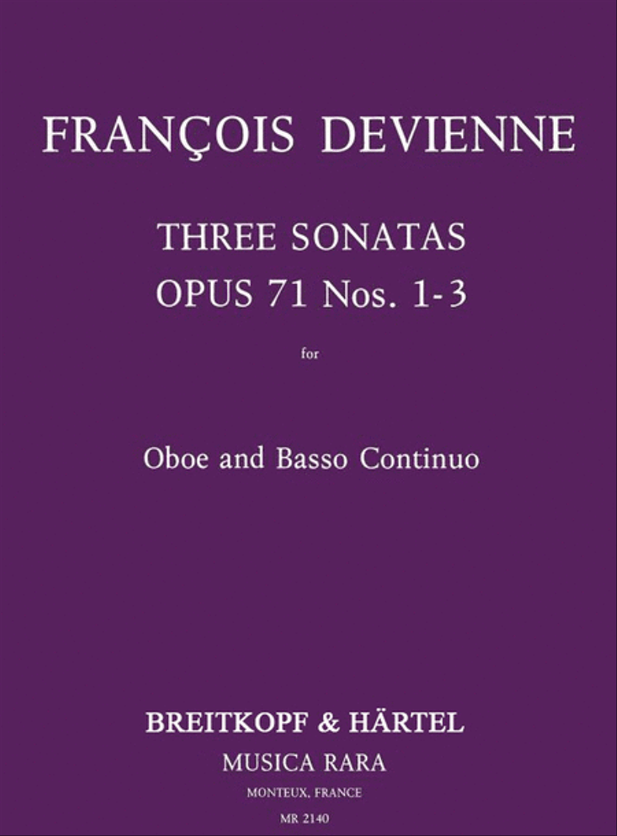 3 Sonatas Op. 71 Piano scores gallery preview page 1
