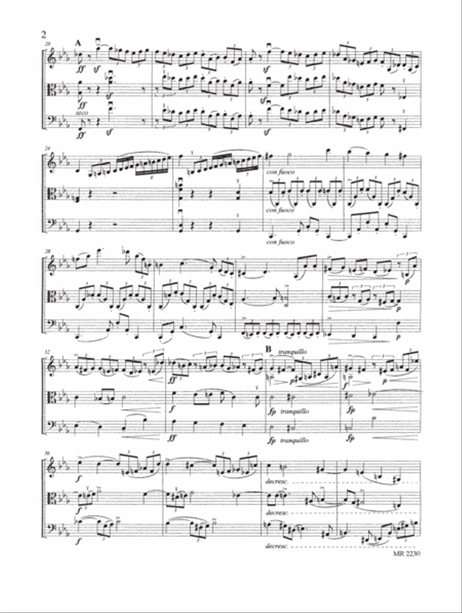 String Trio in C minor Op. 249 String Trio scores gallery preview page 3
