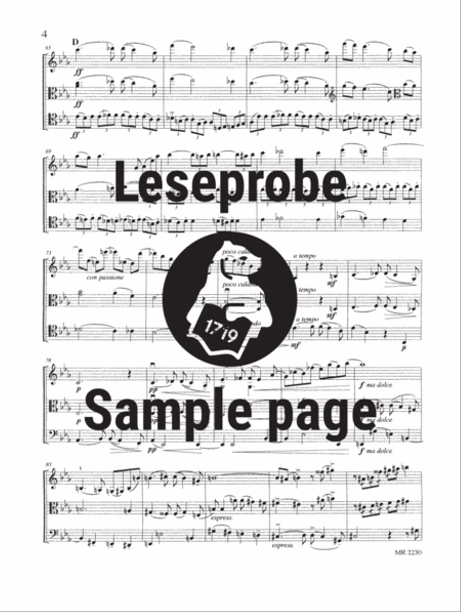 String Trio in C minor Op. 249 String Trio scores gallery preview page 5