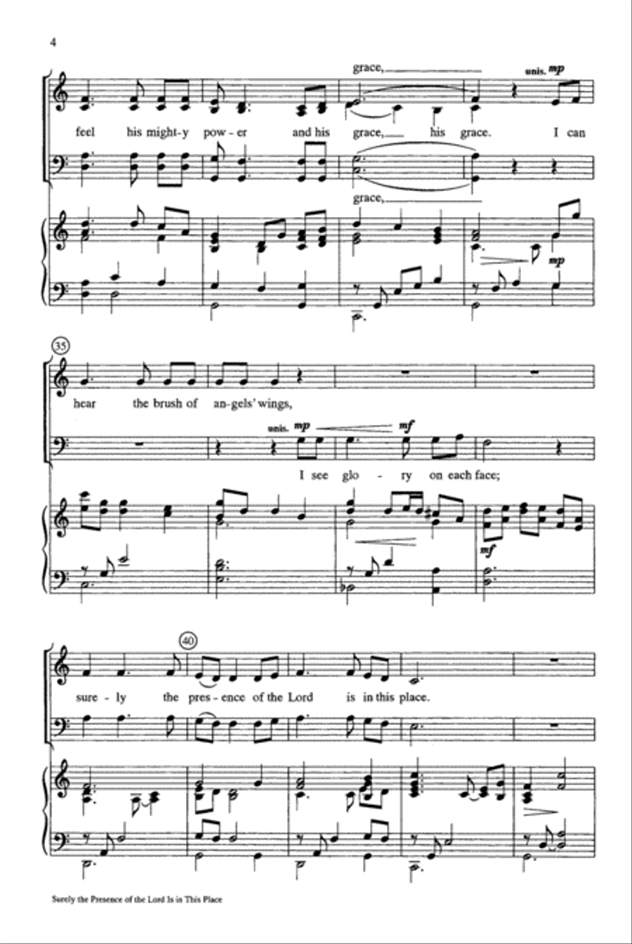 Surely the Presence of the Lord 4-Part scores gallery preview page 4