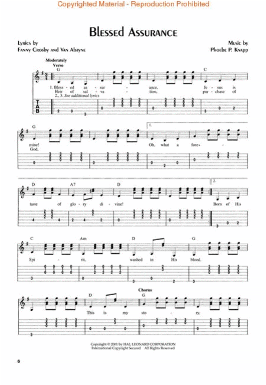 Gospel Guitar Songbook Electric Guitar scores gallery preview page 3