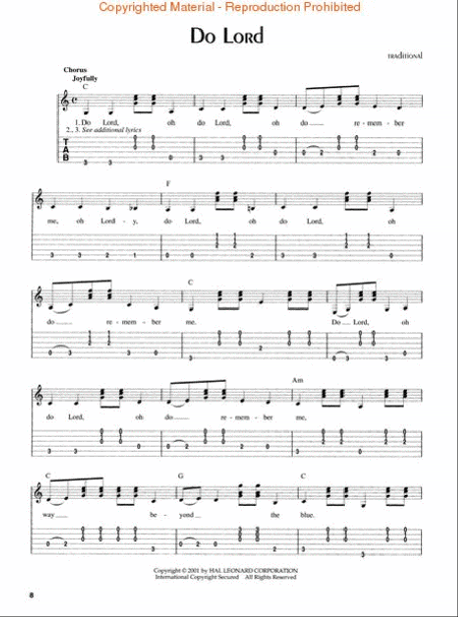 Gospel Guitar Songbook Electric Guitar scores gallery preview page 4