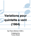 Variations pour quintette a vent (1964)