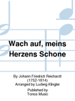 Wach auf, meins Herzens Schone