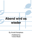 Abend wird es wieder