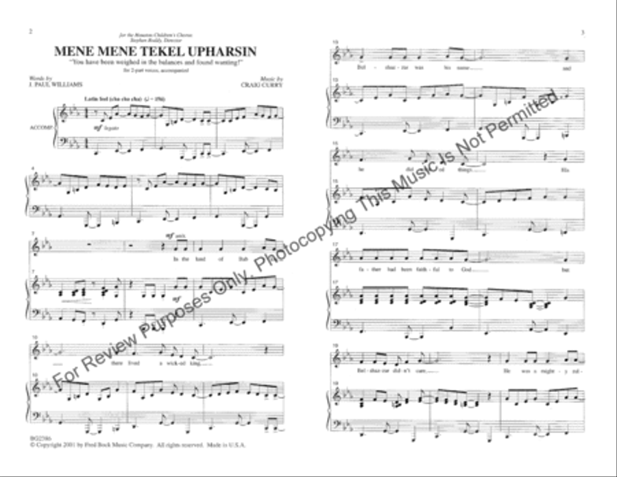 Mene Mene Tekel Upharsin Mene Mene Tekel Upharsin 2-Part scores gallery preview page 2