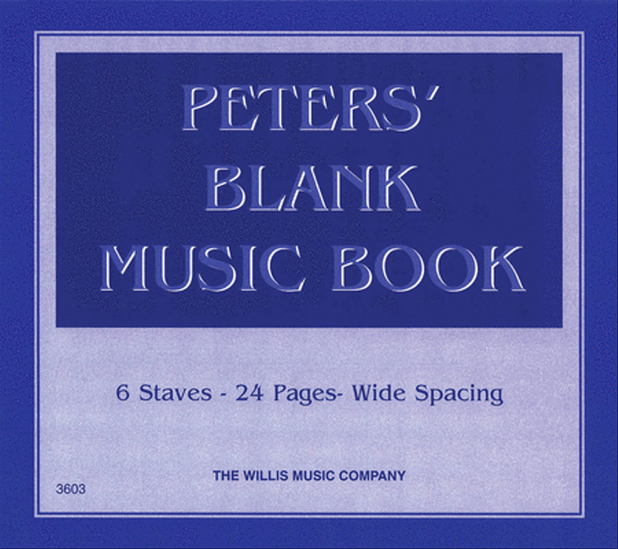 Peters' Blank Music Book (Blue) Choir scores gallery preview page 1