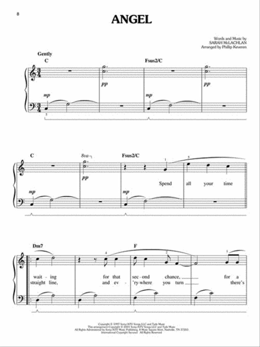 Pop Ballads Easy Piano scores gallery preview page 2