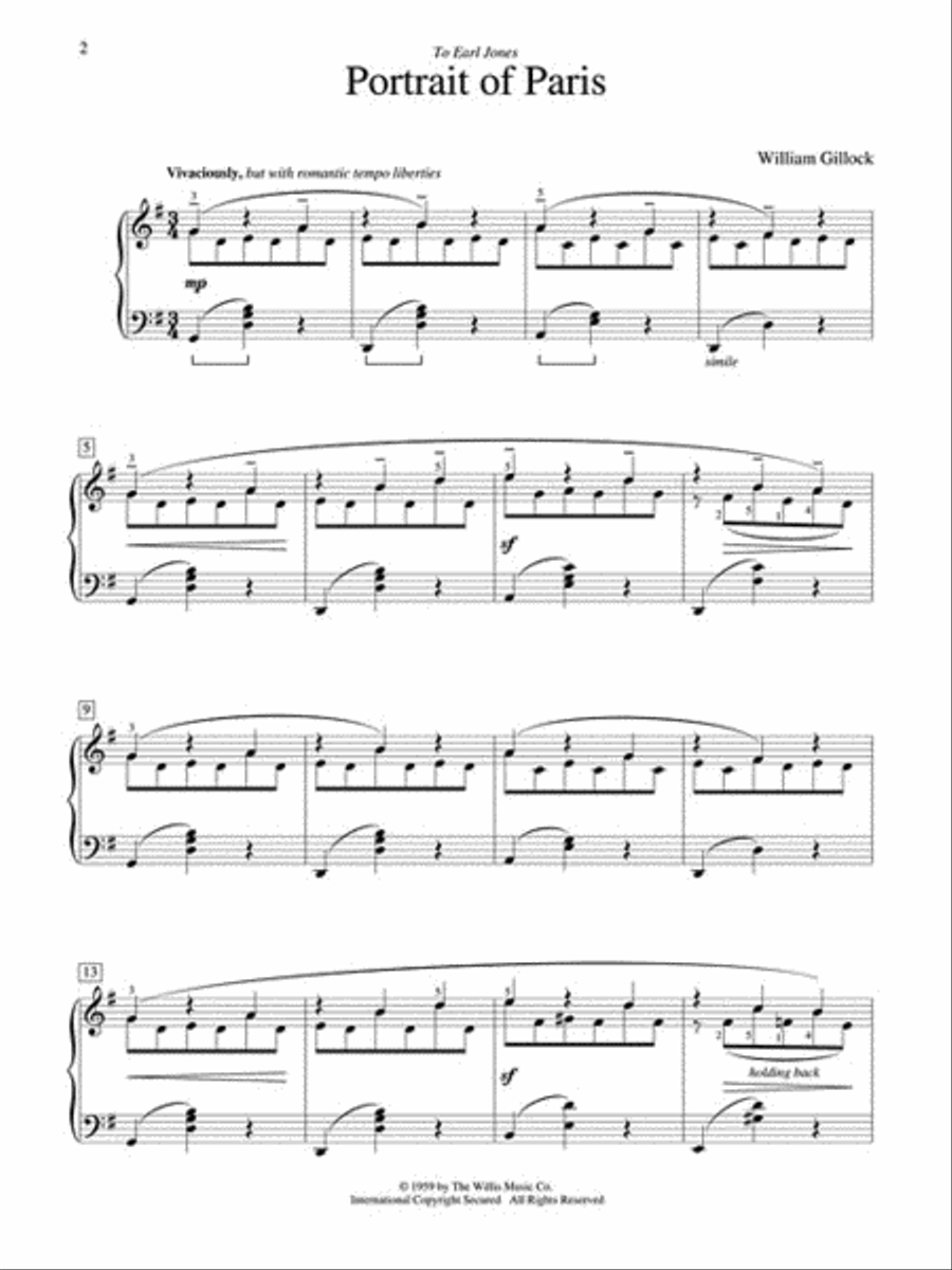 Portrait of Paris Piano Duet scores gallery preview page 2