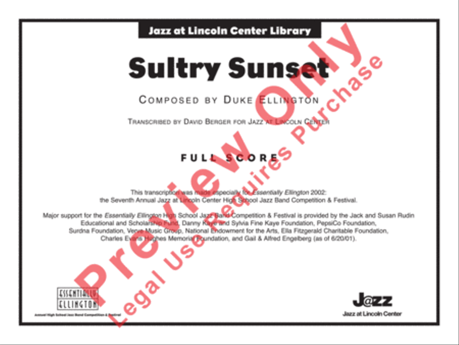 Sultry Sunset Sultry Sunset Jazz Ensemble scores gallery preview page 2