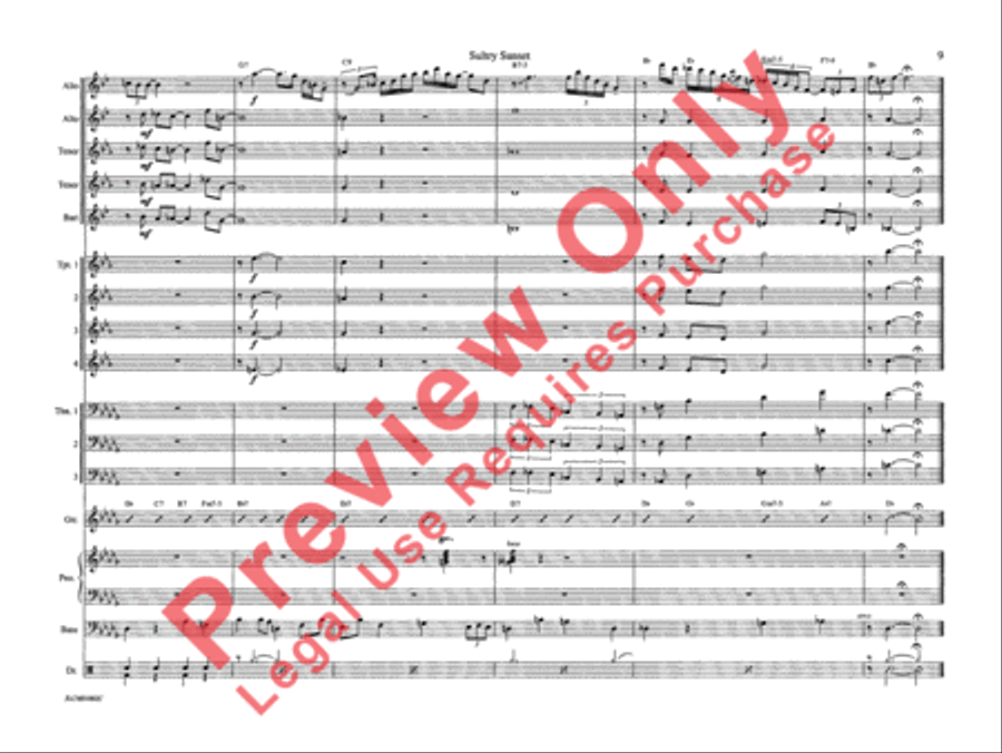 Sultry Sunset Sultry Sunset Jazz Ensemble scores gallery preview page 14