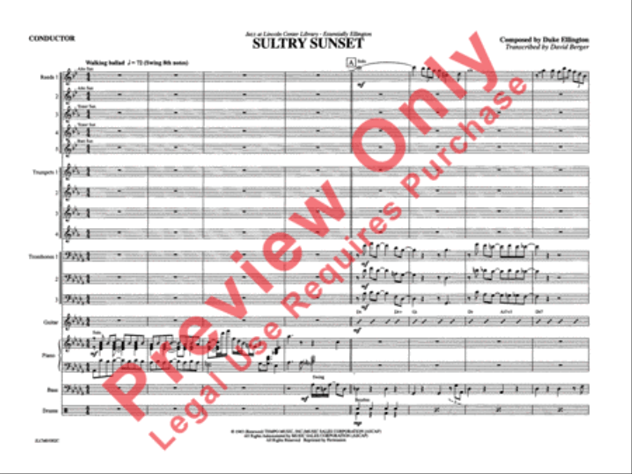 Sultry Sunset Sultry Sunset Jazz Ensemble scores gallery preview page 6