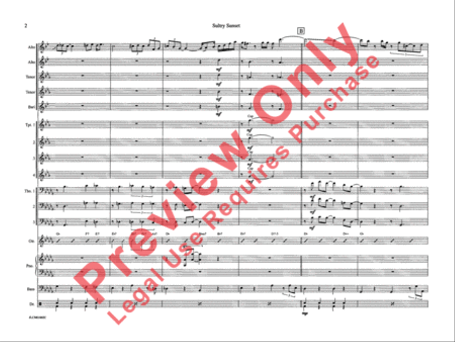 Sultry Sunset Sultry Sunset Jazz Ensemble scores gallery preview page 7