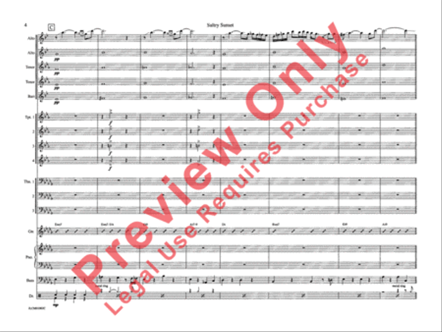 Sultry Sunset Sultry Sunset Jazz Ensemble scores gallery preview page 9