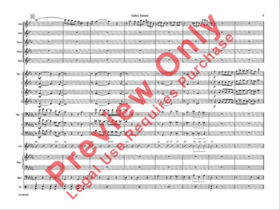 Sultry Sunset Sultry Sunset Jazz Ensemble scores gallery preview page 10