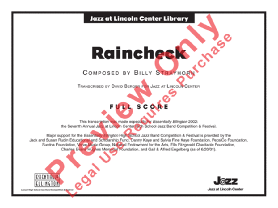 Raincheck Raincheck Jazz Ensemble scores gallery preview page 2