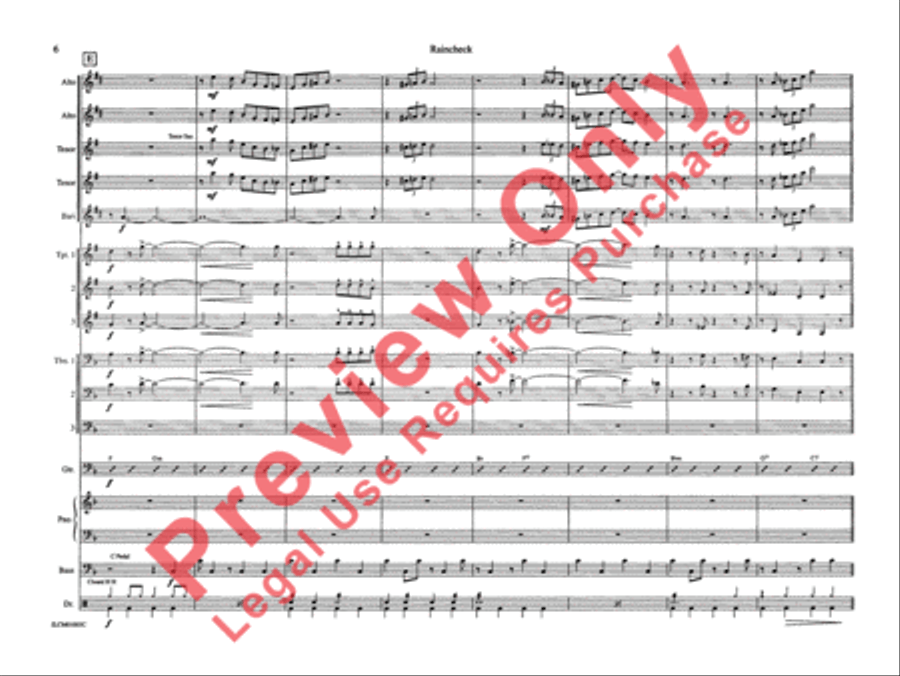 Raincheck Raincheck Jazz Ensemble scores gallery preview page 13