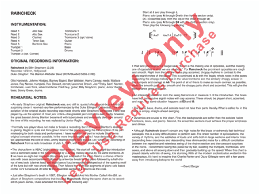 Raincheck Raincheck Jazz Ensemble scores gallery preview page 6