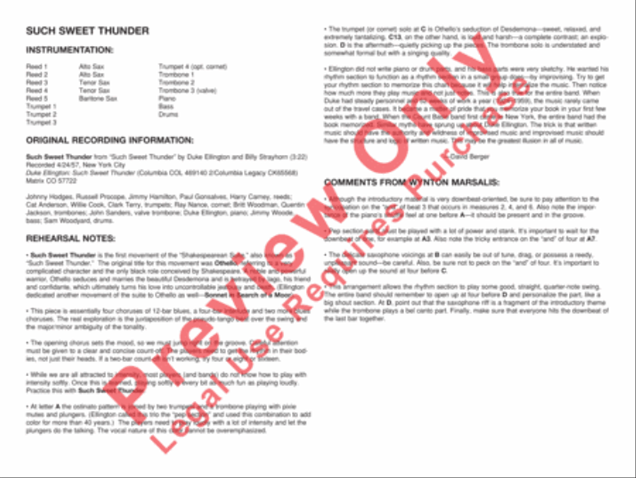 Such Sweet Thunder (from Such Sweet Thunder) Jazz Ensemble scores gallery preview page 5