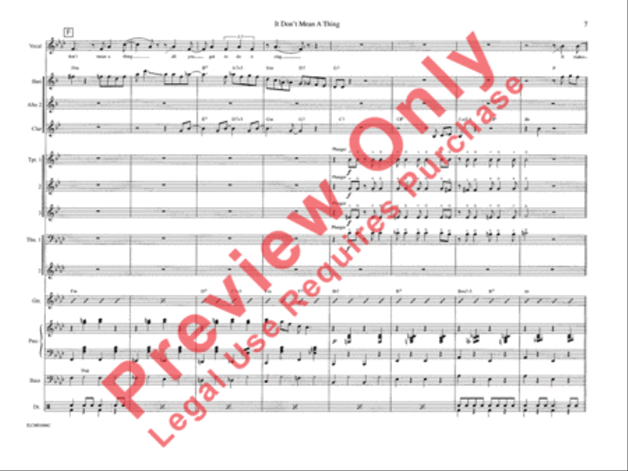 It Don't Mean a Thing If It Ain't Got That Swing Jazz Ensemble scores gallery preview page 13