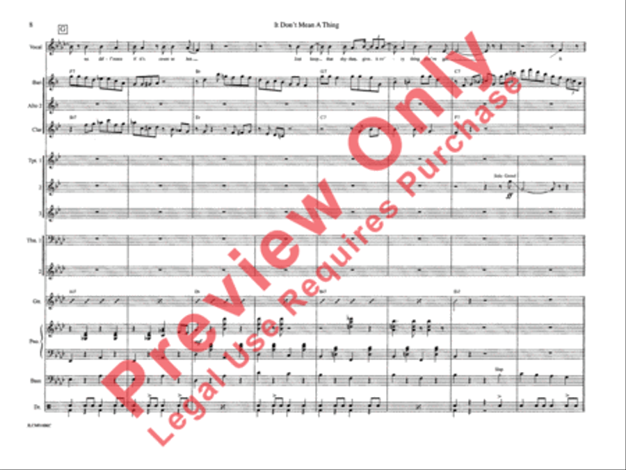 It Don't Mean a Thing If It Ain't Got That Swing Jazz Ensemble scores gallery preview page 14