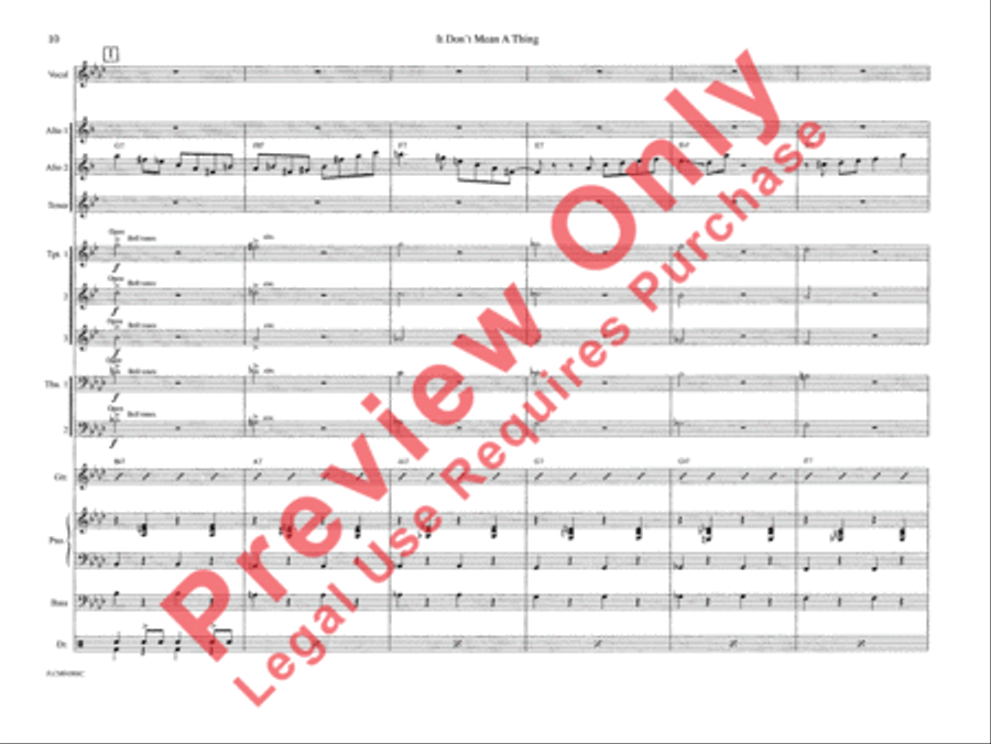 It Don't Mean a Thing If It Ain't Got That Swing Jazz Ensemble scores gallery preview page 16