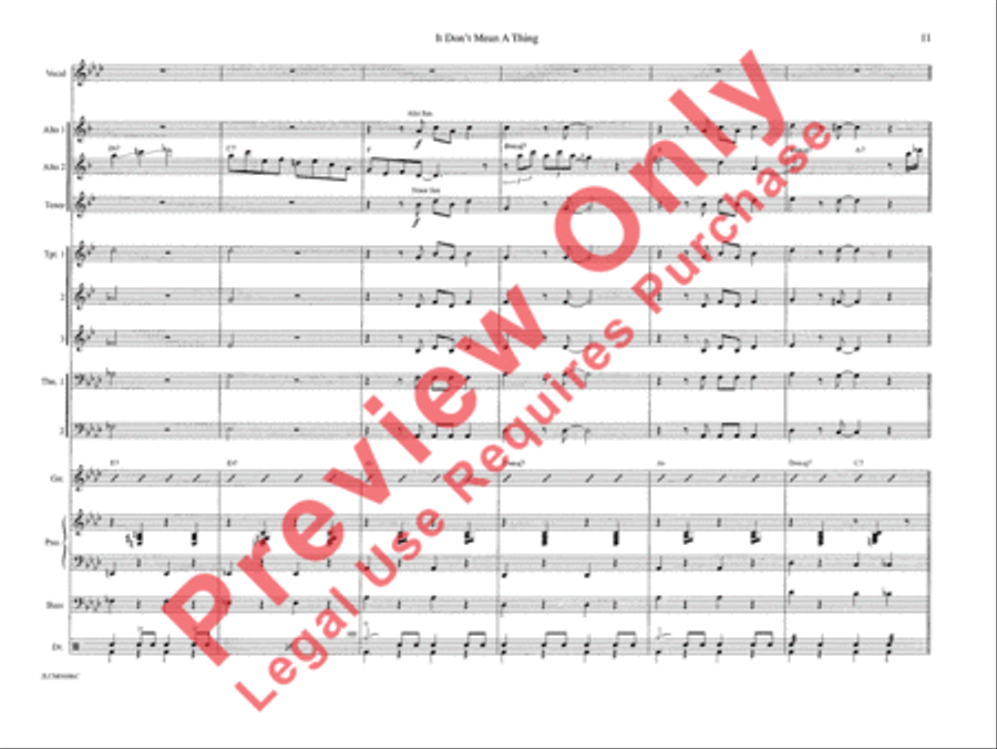 It Don't Mean a Thing If It Ain't Got That Swing Jazz Ensemble scores gallery preview page 17